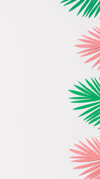 Pink, Green and Gold Paper Palm Leaves  image 24