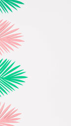Pink, Green and Gold Paper Palm Leaves  image 27