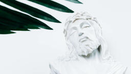 Christ Statue with Palm Leaf  image 5