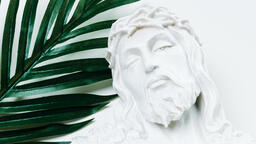 Christ Statue with Palm Leaf  image 3