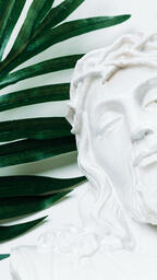 Christ Statue with Palm Leaf  image 6