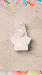 Christ Statue on Textured Background  image 5