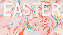 EASTER on Pastel Marbled Background  image 3