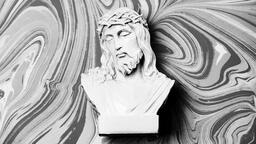 Christ Statue on Marbled Background  image 9