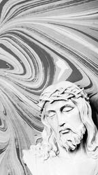 Christ Statue on Marbled Background  image 8