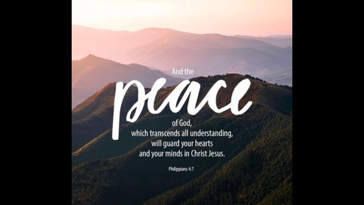 The Peace of God, Sunday, March 29, 2020