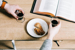 Couple Taking Communion Together at Home  image 2