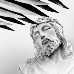 Christ Statue with Palm Leaves  image 11