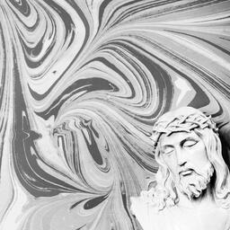 Christ Statue on Marbled Background  image 10