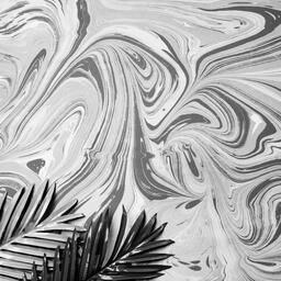 Palm Leaves on Marbled Background  image 3