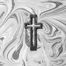 Concrete Cross Outline on Marbled Background  image 10