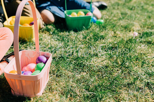 Kids with Their Easter Baskets