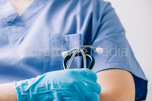Doctor Holding a Stethoscope