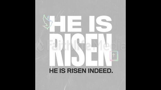He Is Risen Indeed Grey