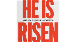 He Is Risen Indeed Red  PowerPoint image 1