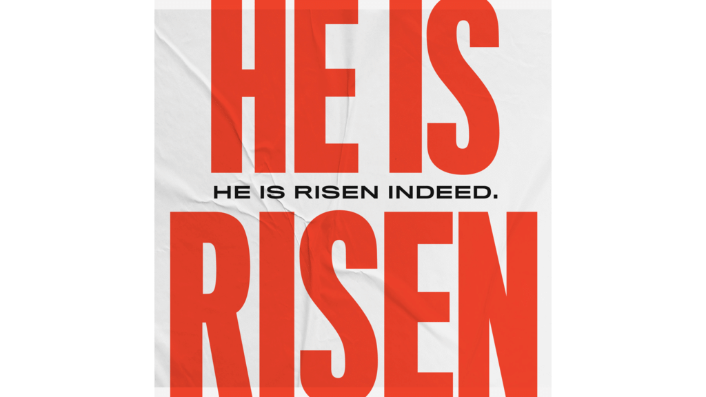 He Is Risen Indeed Red large preview