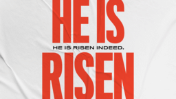 He Is Risen Indeed Red  PowerPoint image 3