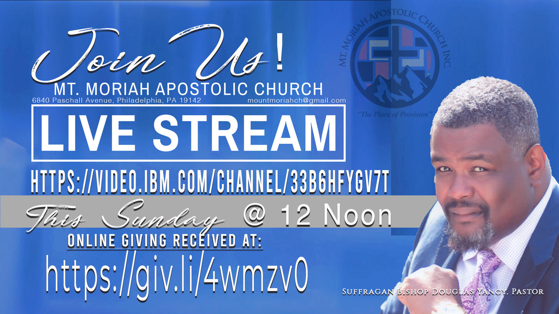 Mt. Moriah Apostolic Church Live Stream Faithlife TV