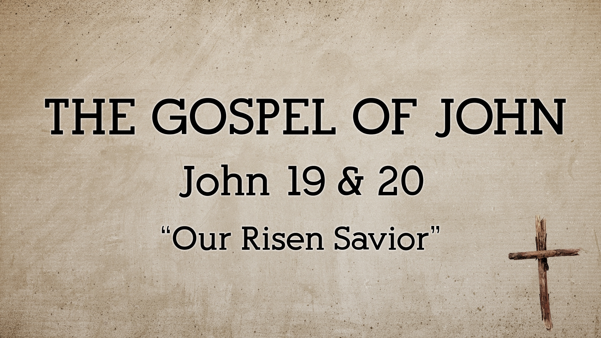 Our Risen Savior (John 19 and 20) - Logos Sermons