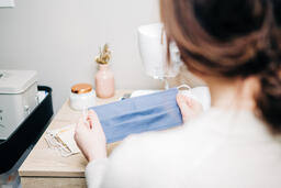 Woman Holding a Homemade Face Mask  image 1