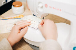 Woman Sewing Face Masks  image 2