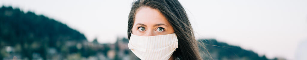 Woman Wearing a Face Mask large preview