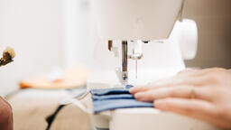 Woman Sewing Face Masks  image 2