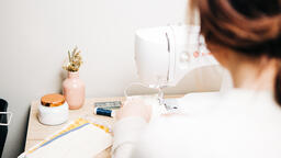 Woman Sewing Face Masks  image 3