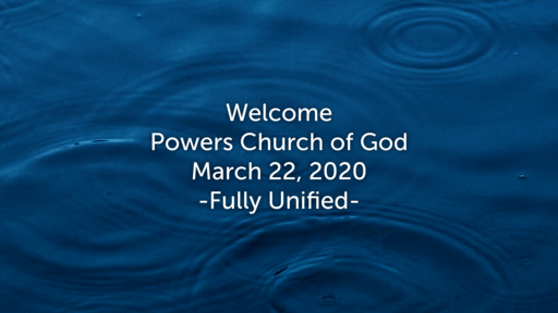 Sunday Service - 3/22/2020 - Fully Unified