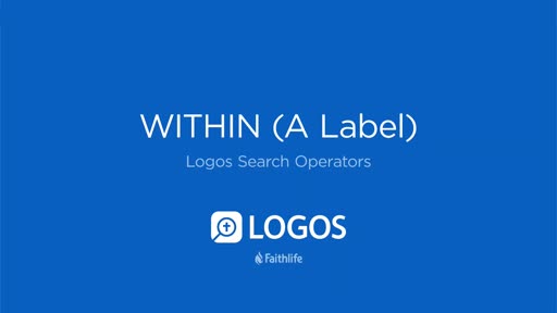 Search Operators - WITHIN (A Label)