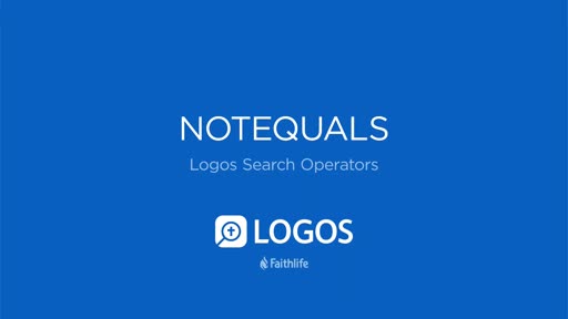 Search Operators - NOTEQUALS