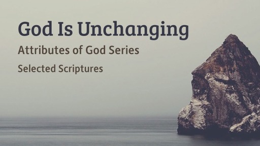 God Is Unchanging