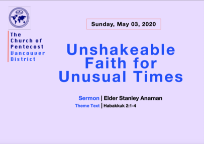 Unshakeable Faith For Unusual Times