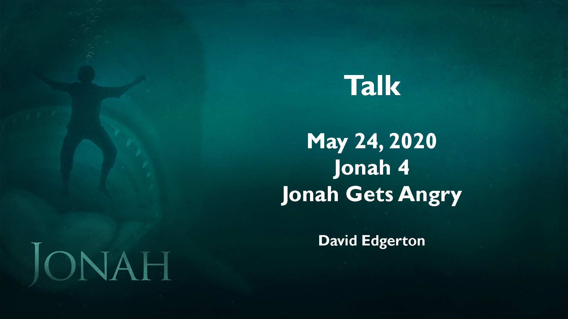 Jonah 4 - Jonah Gets Angry - Logos Sermons