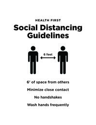 Health First Social Distancing Guidelines  image 1