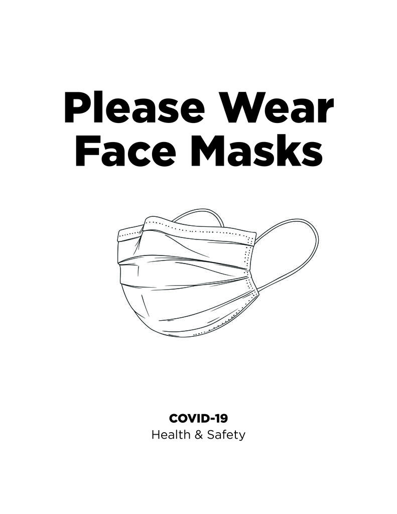 Please Wear Face Masks large preview
