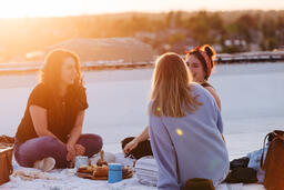 Women Talking and Having a Picnic Together  image 2