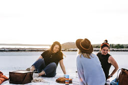 Women Talking and Having a Picnic Together  image 1