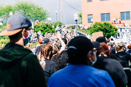 People Gathered Together at a Black Lives Matter Rally image 1