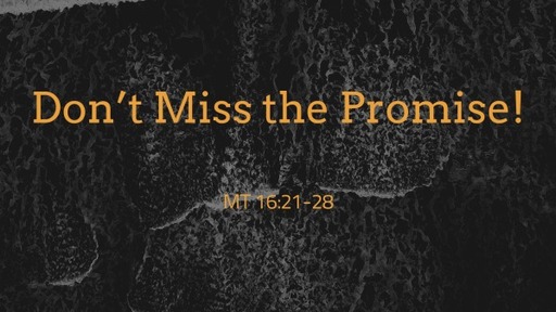 Don't Miss the Promise!