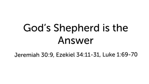 God's Shepherd is the Answer 