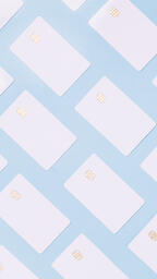 White Credit Cards on a Blue Background  image 9