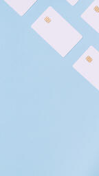 White Credit Cards on a Blue Background  image 5