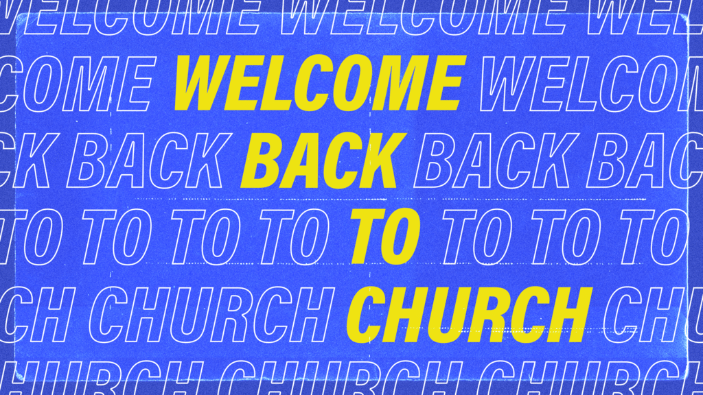 Welcome Back To Church Outline large preview