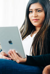 Woman Studying on an iPad  image 5