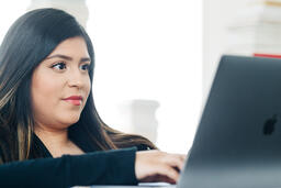 Woman Studying on an iPad  image 2