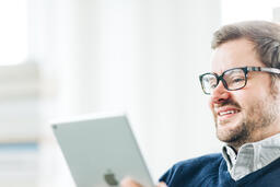 Man Studying on an iPad  image 3