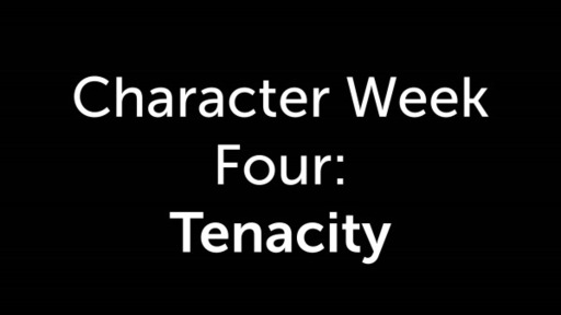 Character Week Four: Tenacity