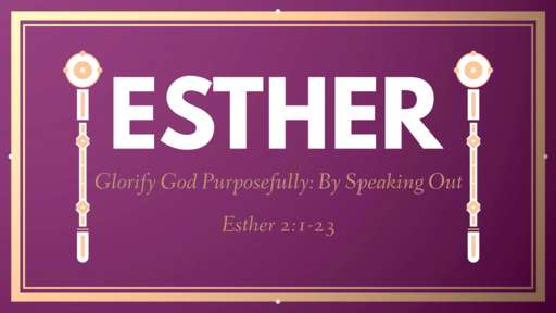 Glorify God Purposefully: By Speaking Out