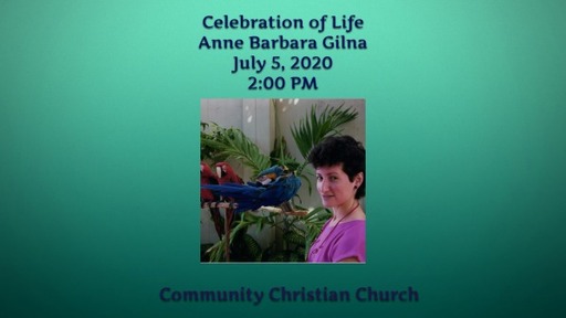 Memorial Service for Anne Gilna